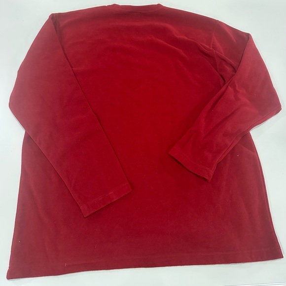 The North Face Red Long Sleeve Fleece Shirt - Picture 2 of 4